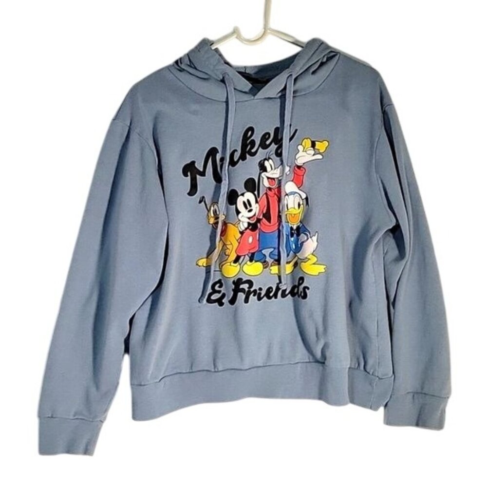 Disney Mickey & Friends Blue Hoodie XL Pullover Sweatshirt